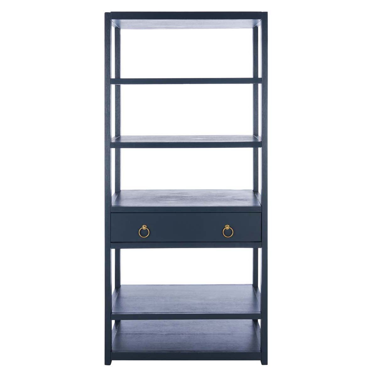 Johni 1 Drawer 5 Shelf Etagere | Safavieh - Navy