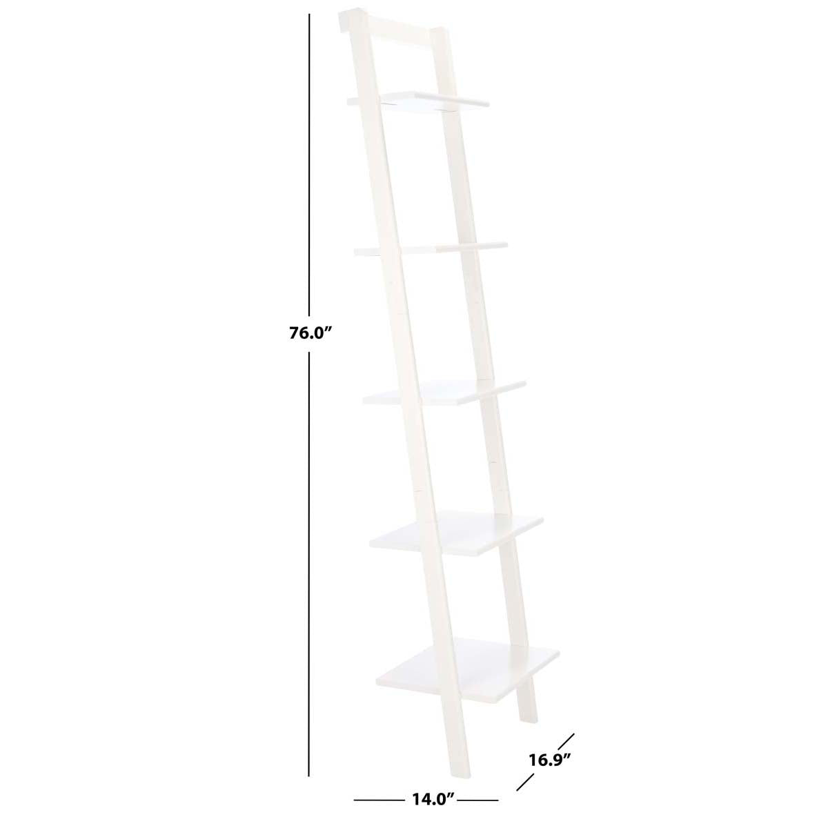 Allaire 5 Tier Leaning Etagere | Safavieh - White