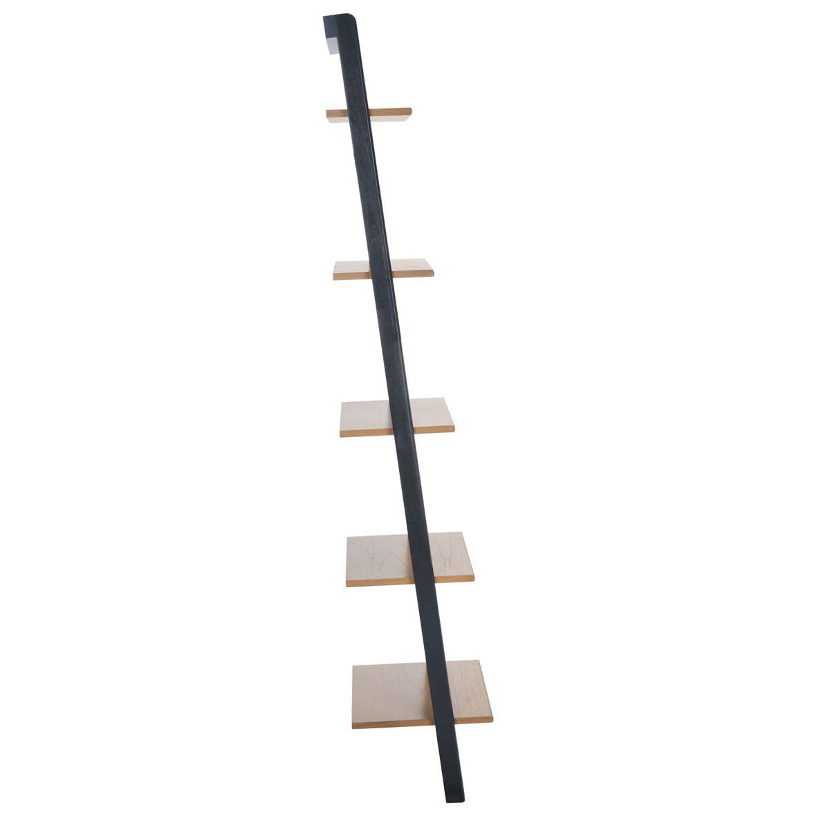 Allaire 5 Tier Leaning Etagere | Safavieh - Natural / Charcoal