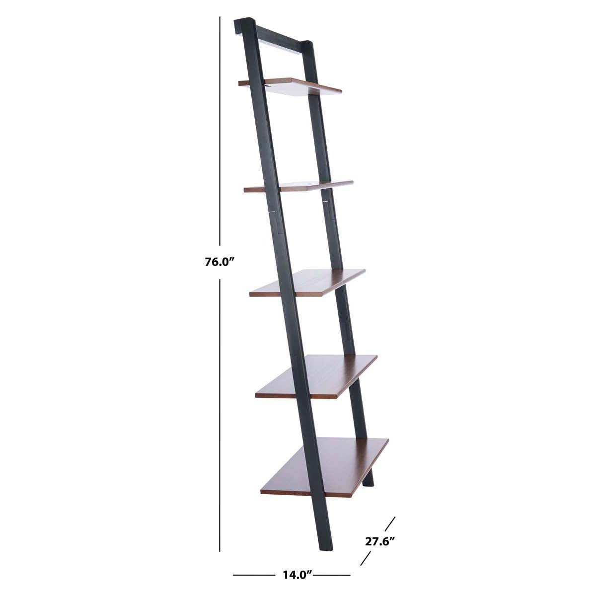 Cullyn 5 Tier Leaning Etagere-Honey Brown / Charcoal