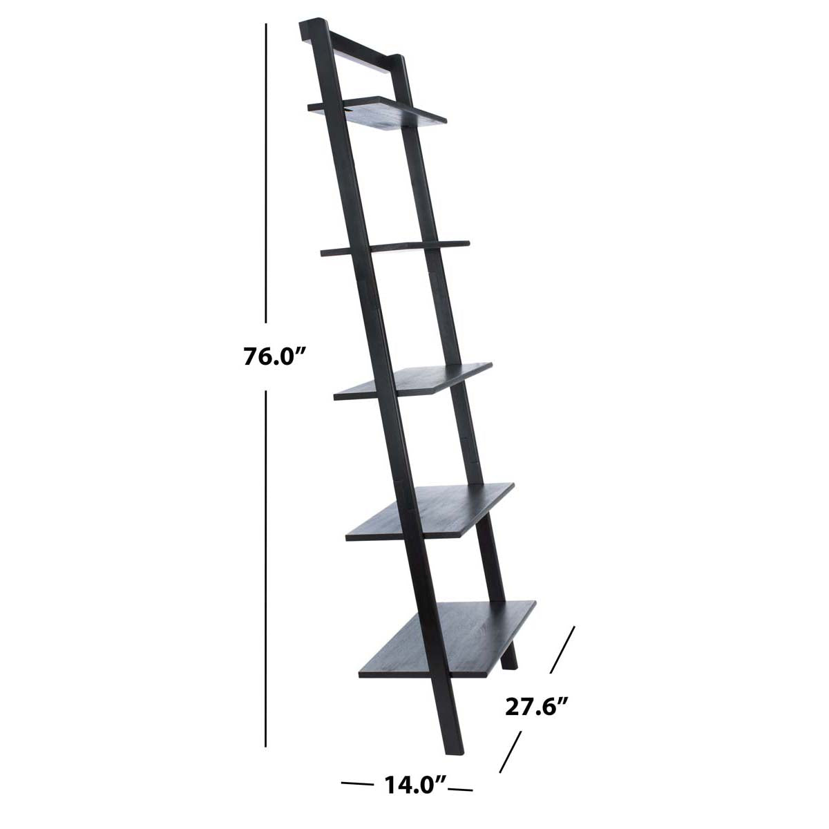 Cullyn 5 Tier Leaning Etagere | Safavieh - Black