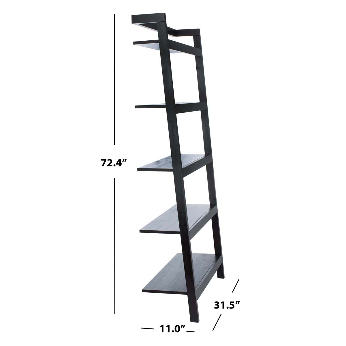 Beauregard 5 Tier Leaning Etagere | Safavieh - Black