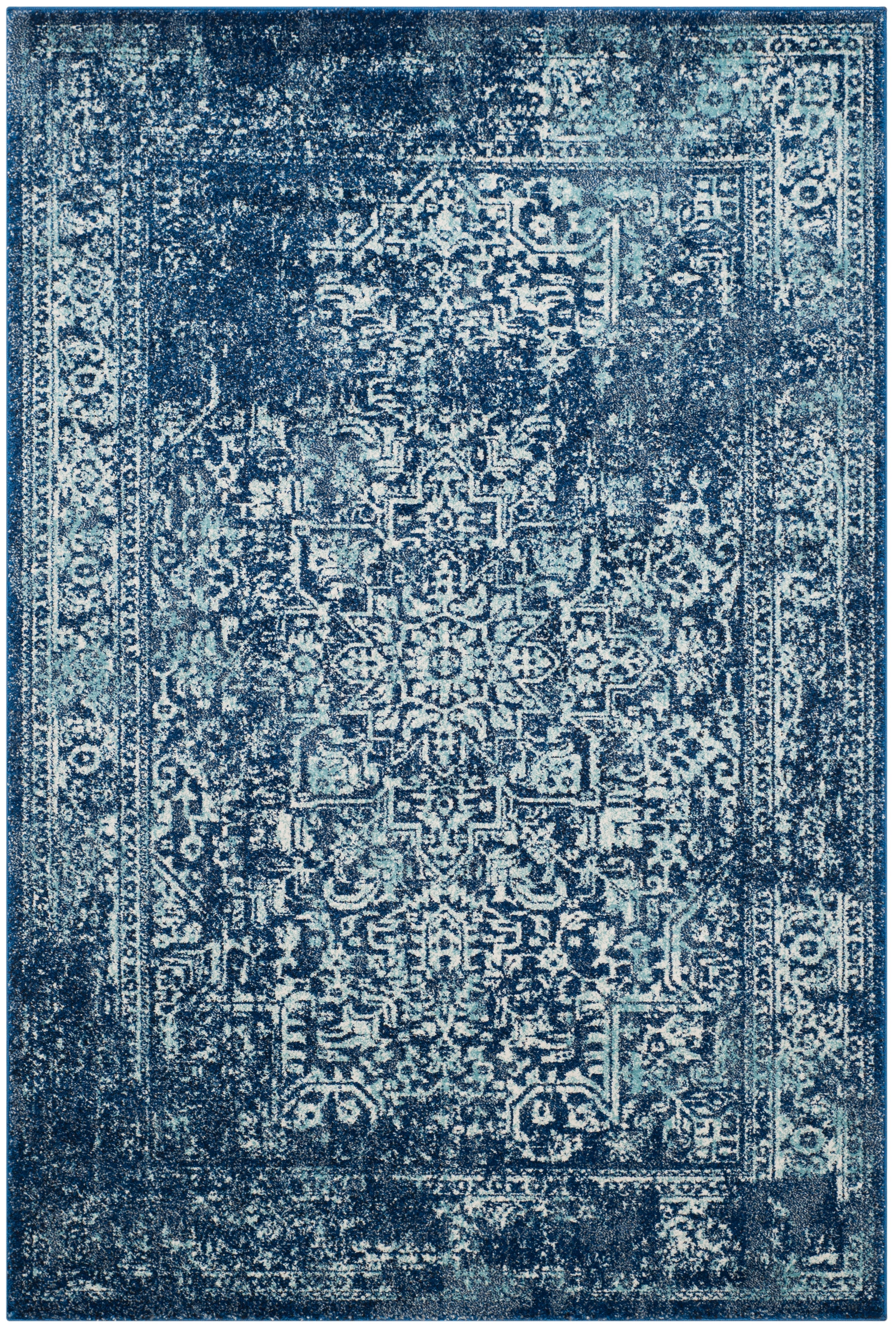 Safavieh Evoke 256 Rug, Blue, EVK256 - Navy / Ivory