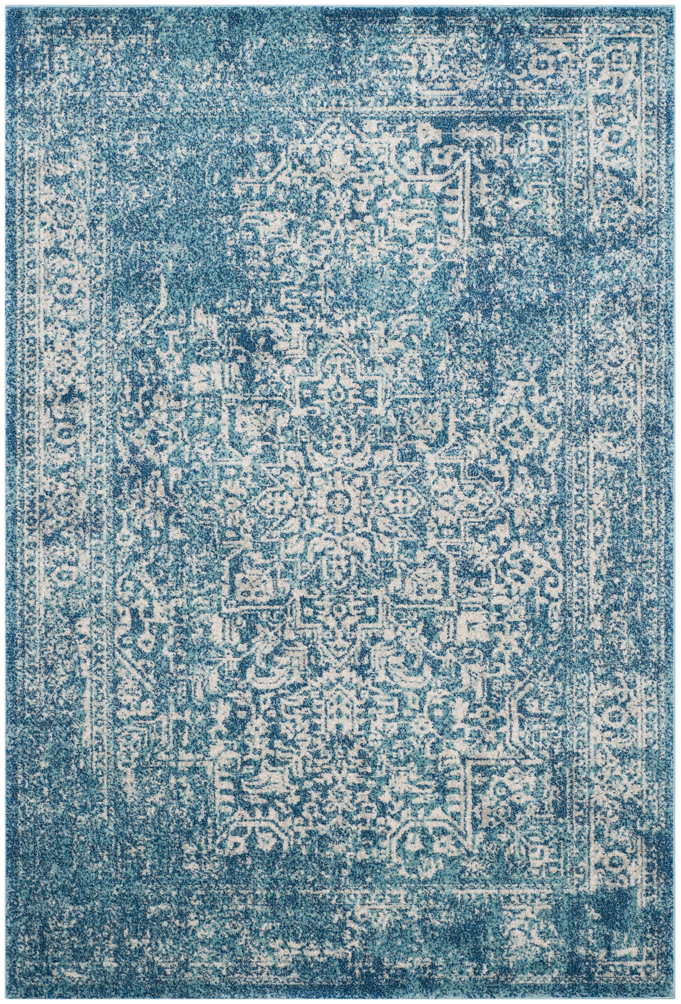 Safavieh Evoke 256 Rug, Blue, EVK256 - Blue / Ivory