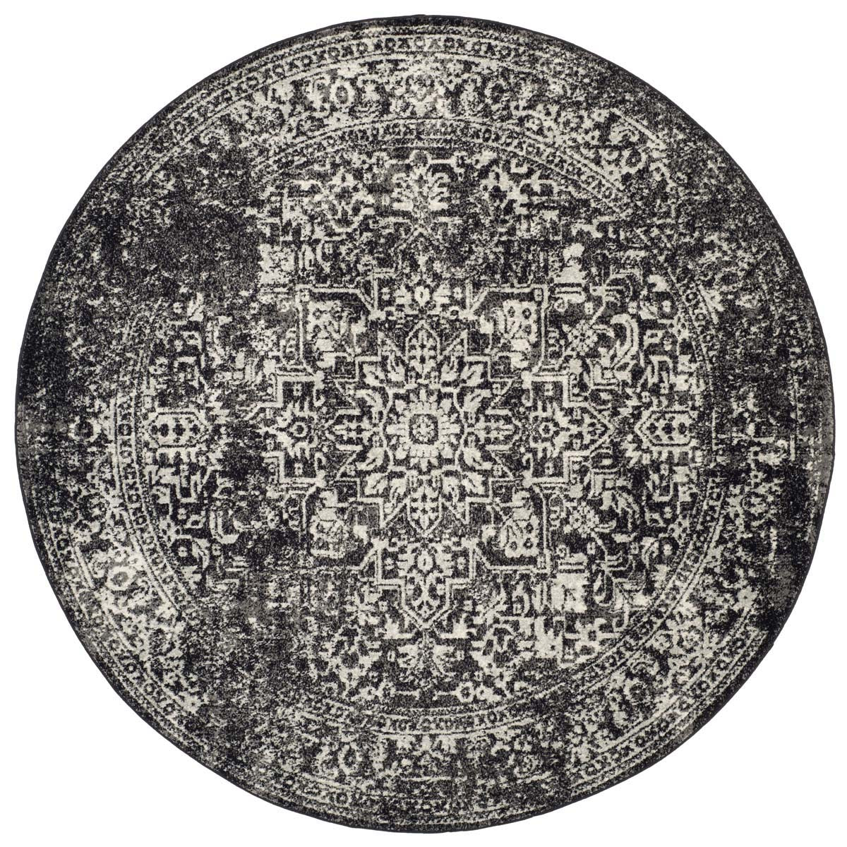 Safavieh Evoke 256 Rug, Black, EVK256 - Black / Grey