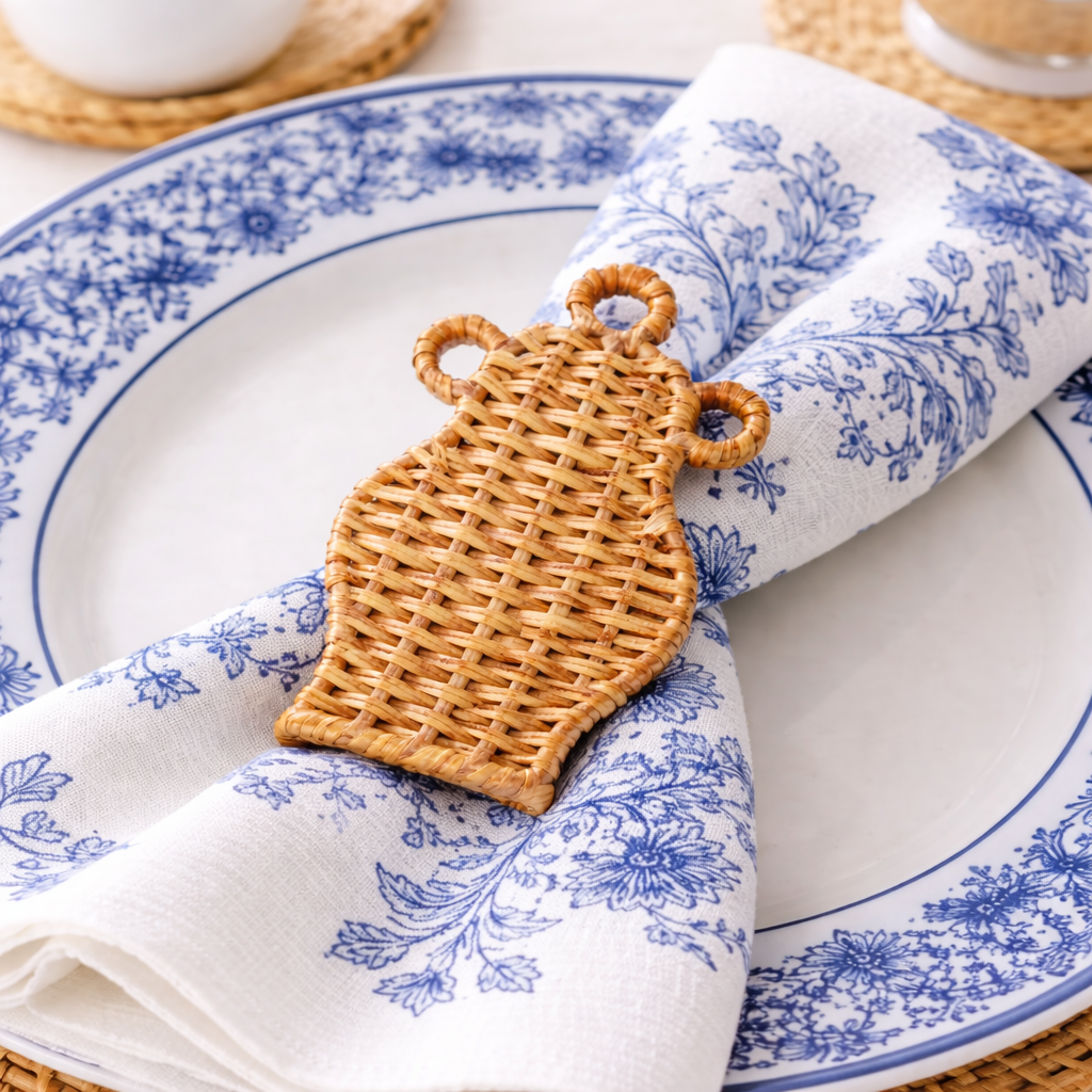 Wicker Ginger Jar Napkin Ring