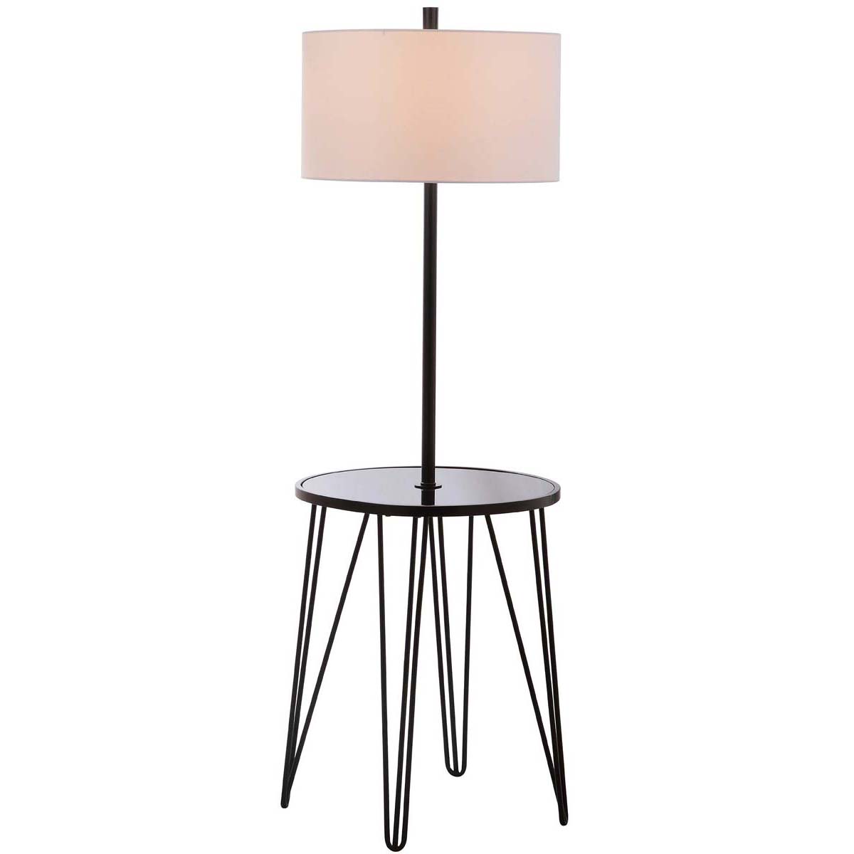 Safavieh Ciro 58 Inch H Floor Lamp Side Table, FLL4010 - Black