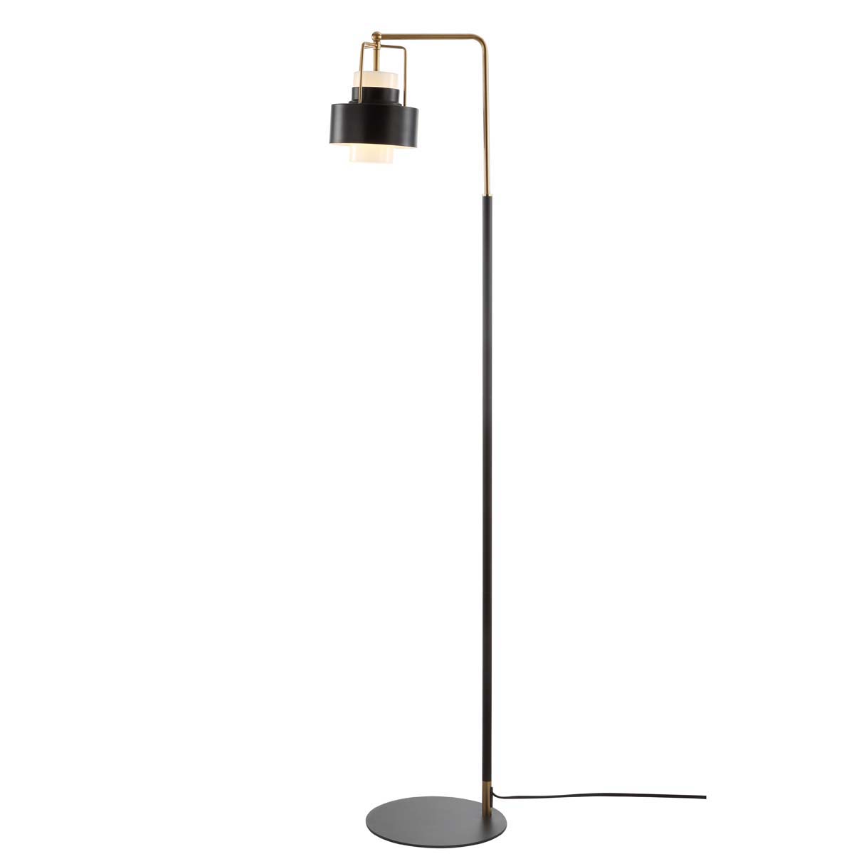 Safavieh Brendon Floor Lamp, FLL4039 - Black/Brass Gold