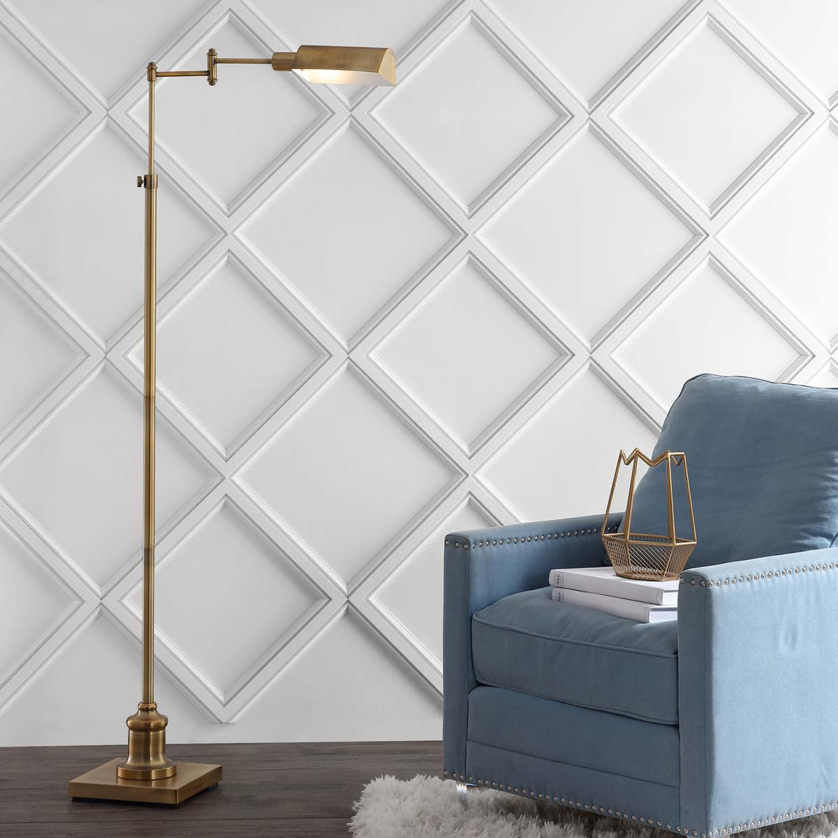 Safavieh Briggs Floor Lamp, FLL4065 - Brass Gold