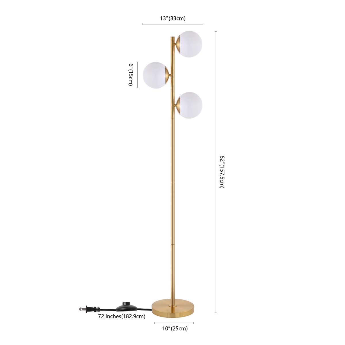 Safavieh Devlyn Floor Lamp , FLL4104 - Gold