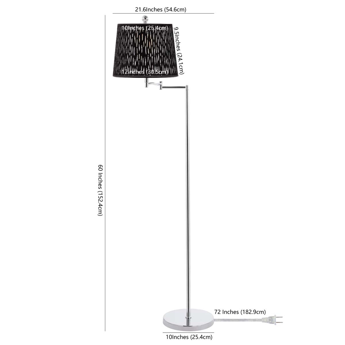 Safavieh Berman Floor Lamp , FLL4110 - Chrome