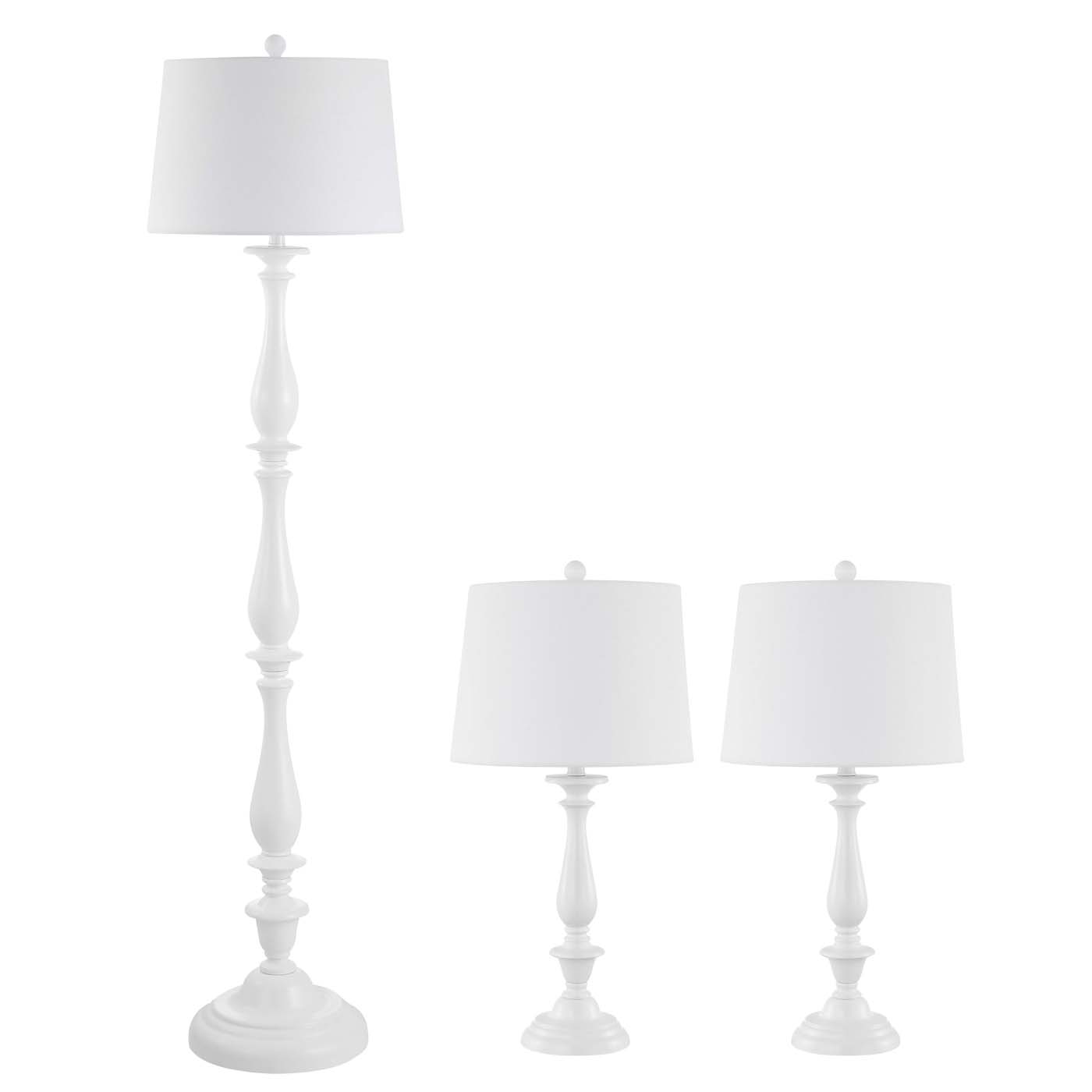 Safavieh Bessie Candlestick Floor And Table Lamp Set , FLT4002 - White