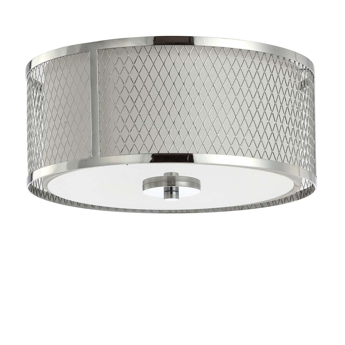 Safavieh Braydon Flush Mount, FLU4031 - Chrome/White