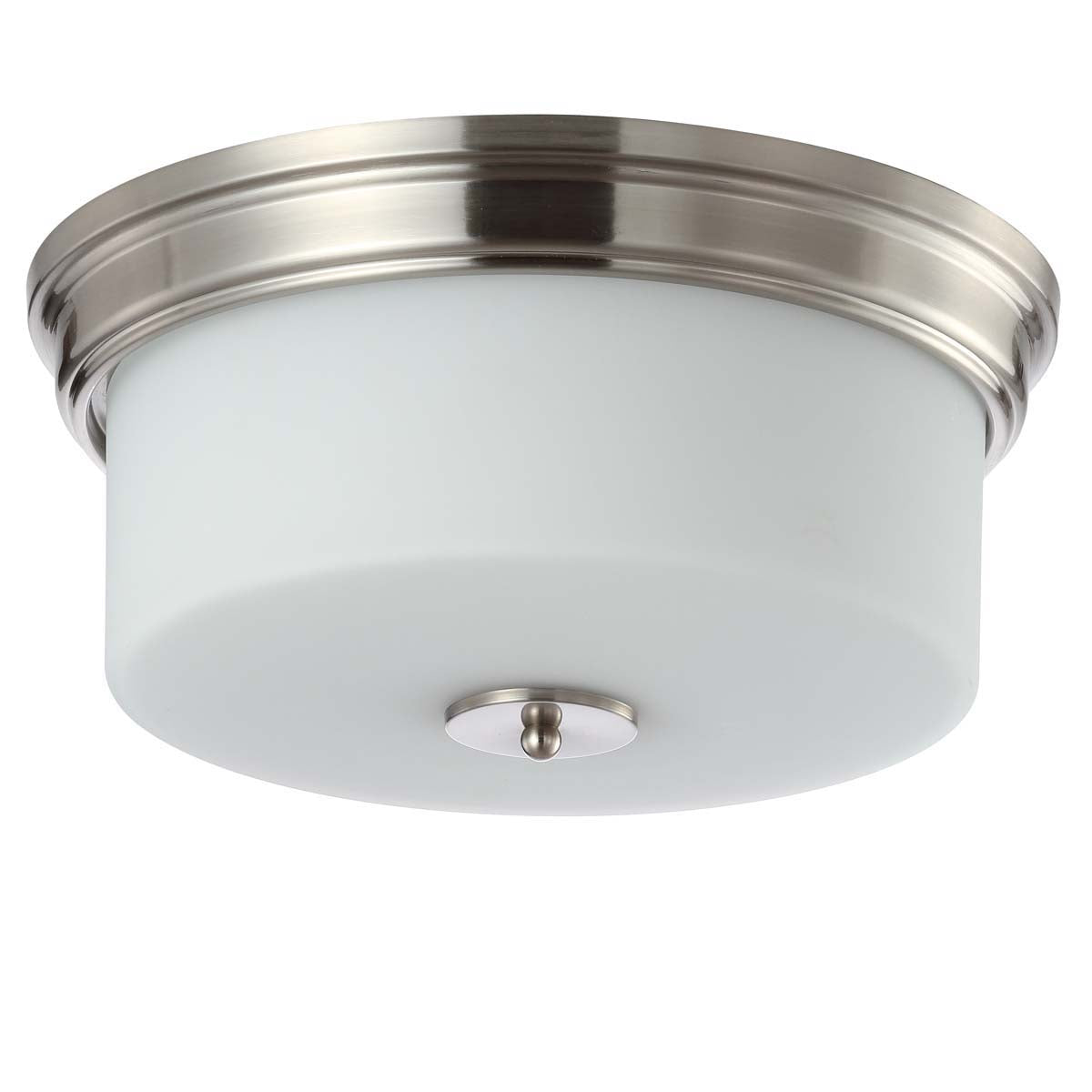 Safavieh Dalen Flush Mount, FLU4041 - Brush Nickel/White