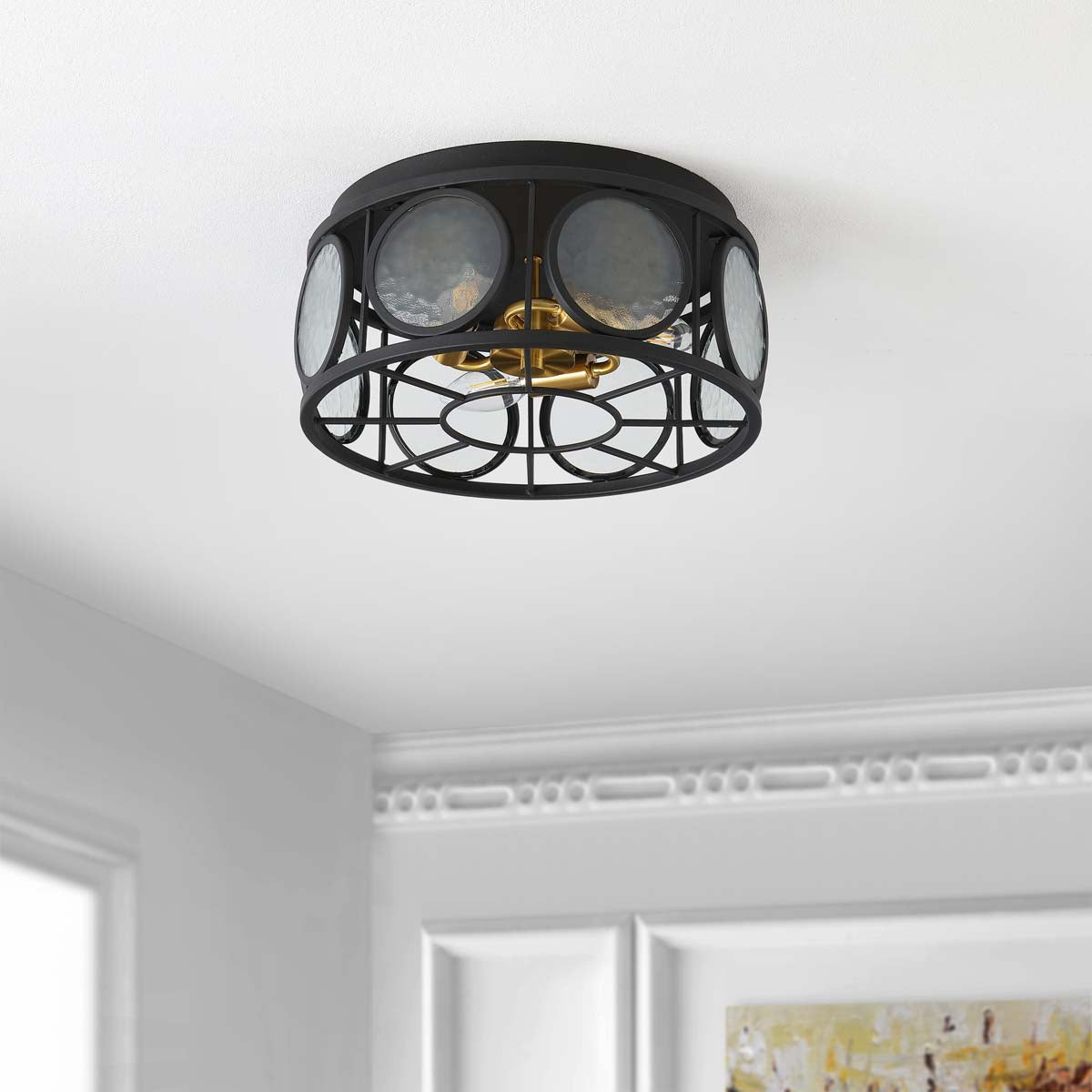 Safavieh Ander Flush Mount , FLU4047 - Black