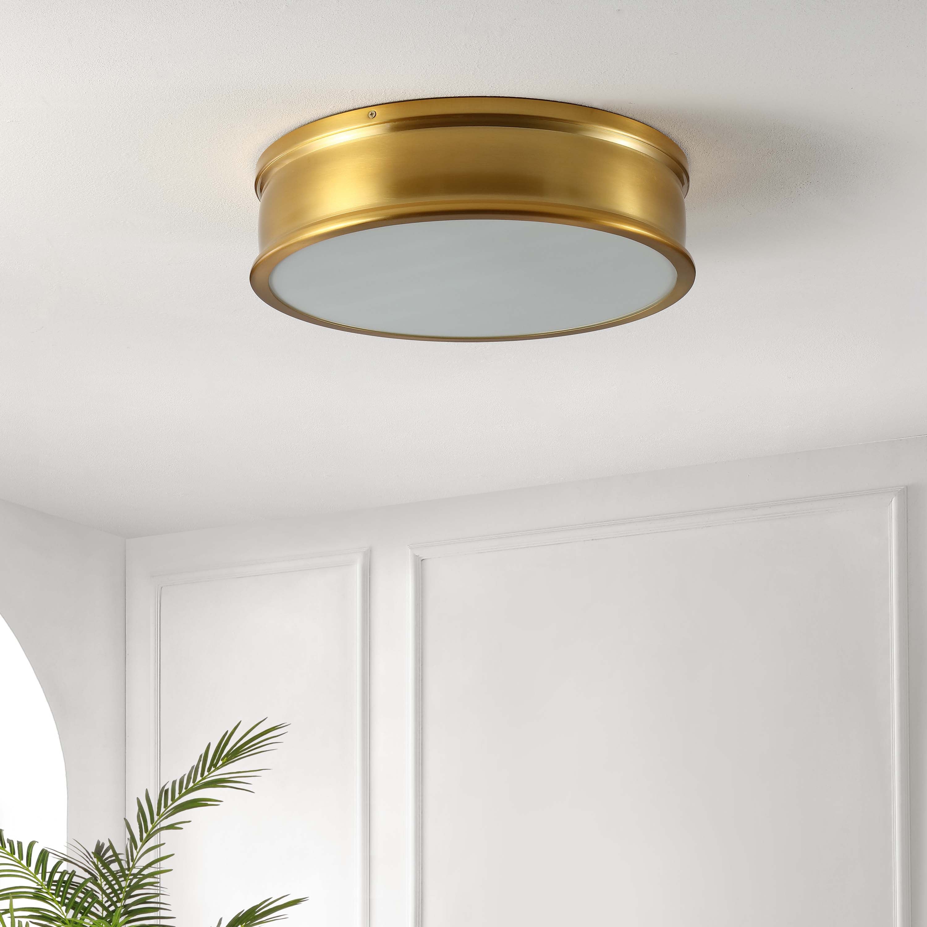 Safavieh Adria Flush Mount , FLU4080 - Brass Gold