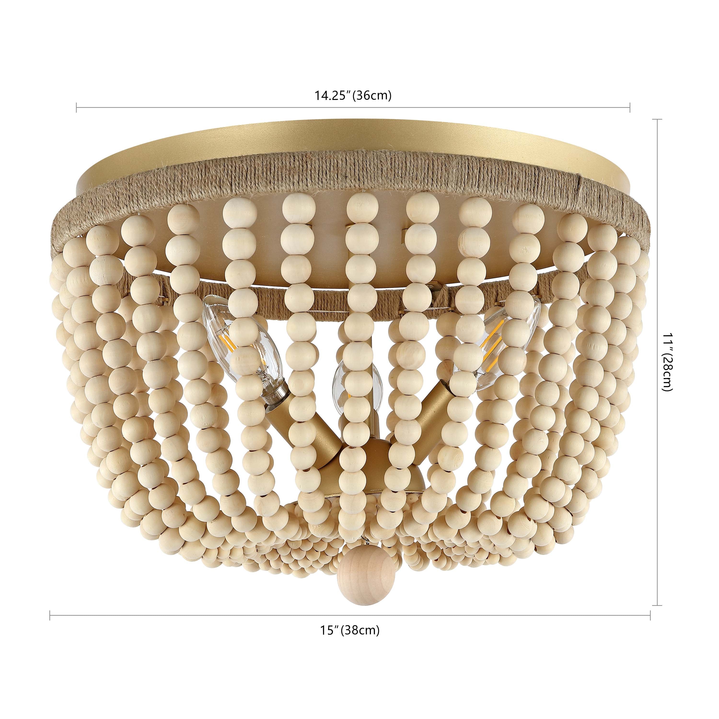 Safavieh Alodia Chandelier , FLU4098 - White Wash/Rope