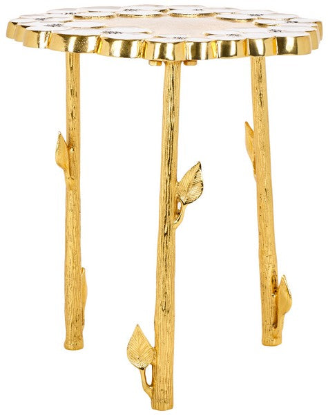 Florance Accent Table, FOX5529 | Safavieh - Gold / White