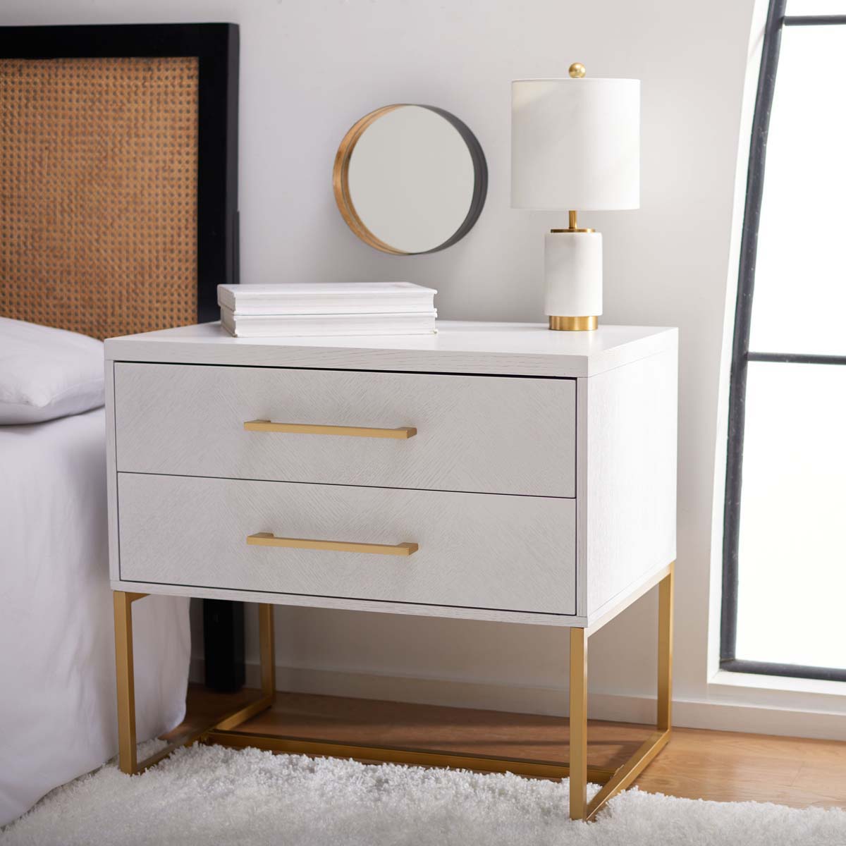 Estelle Nightstand | Safavieh - White