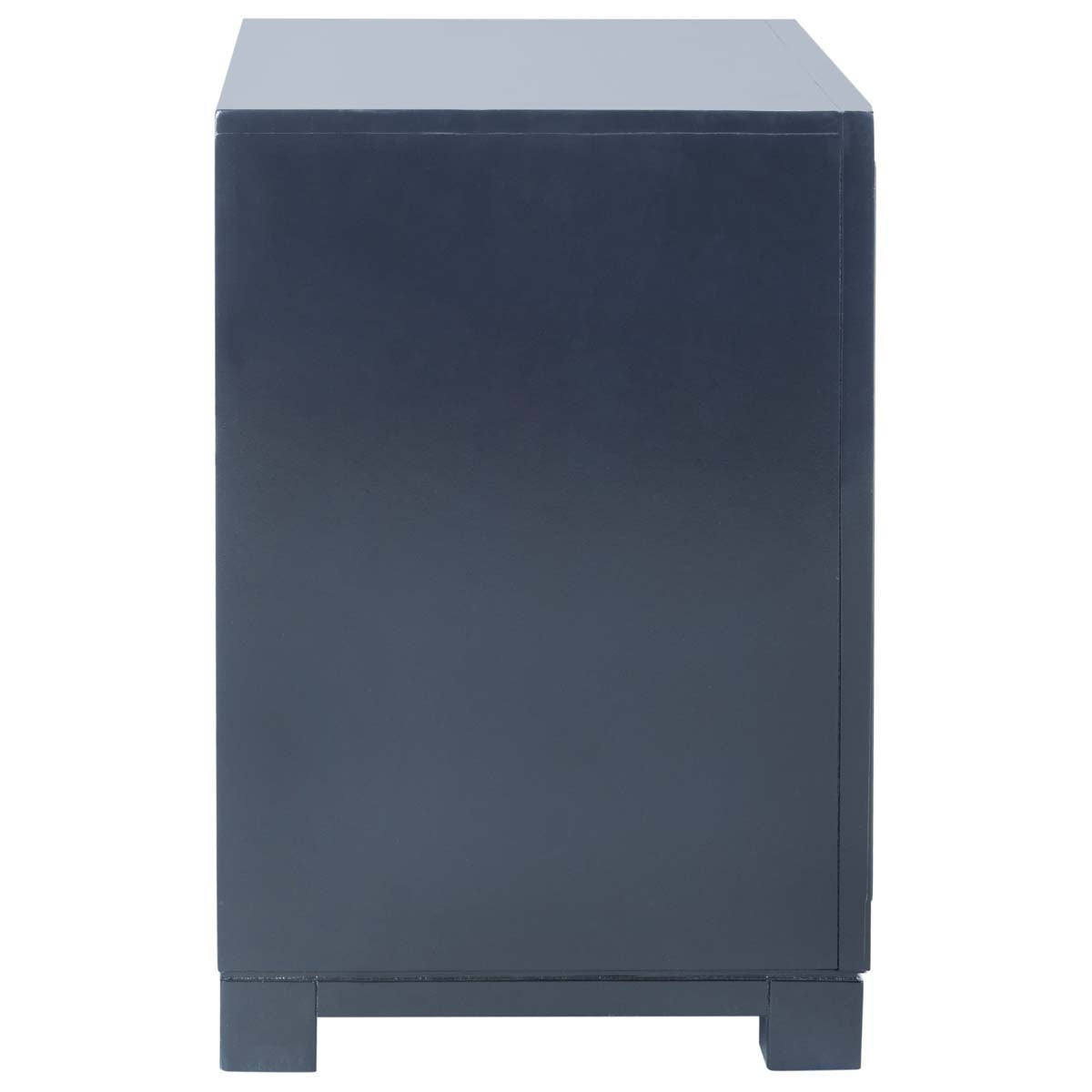 Raina Three Drawer Greek Key Night Stand | Safavieh - Navy