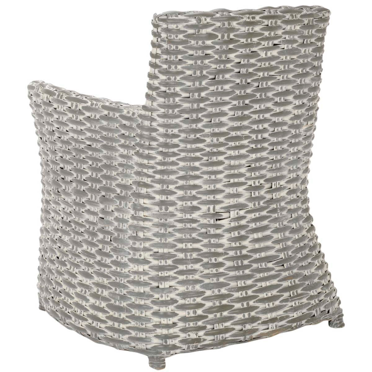 Safavieh Cabana Rattan Arm Chair - Grey White Wash