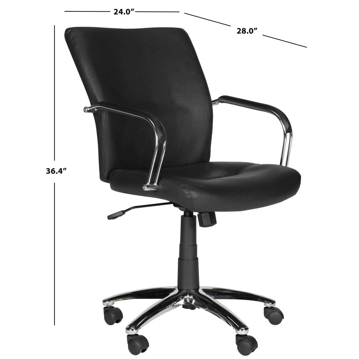 Lysette Desk Chair | Safavieh - FOX8500 - Black