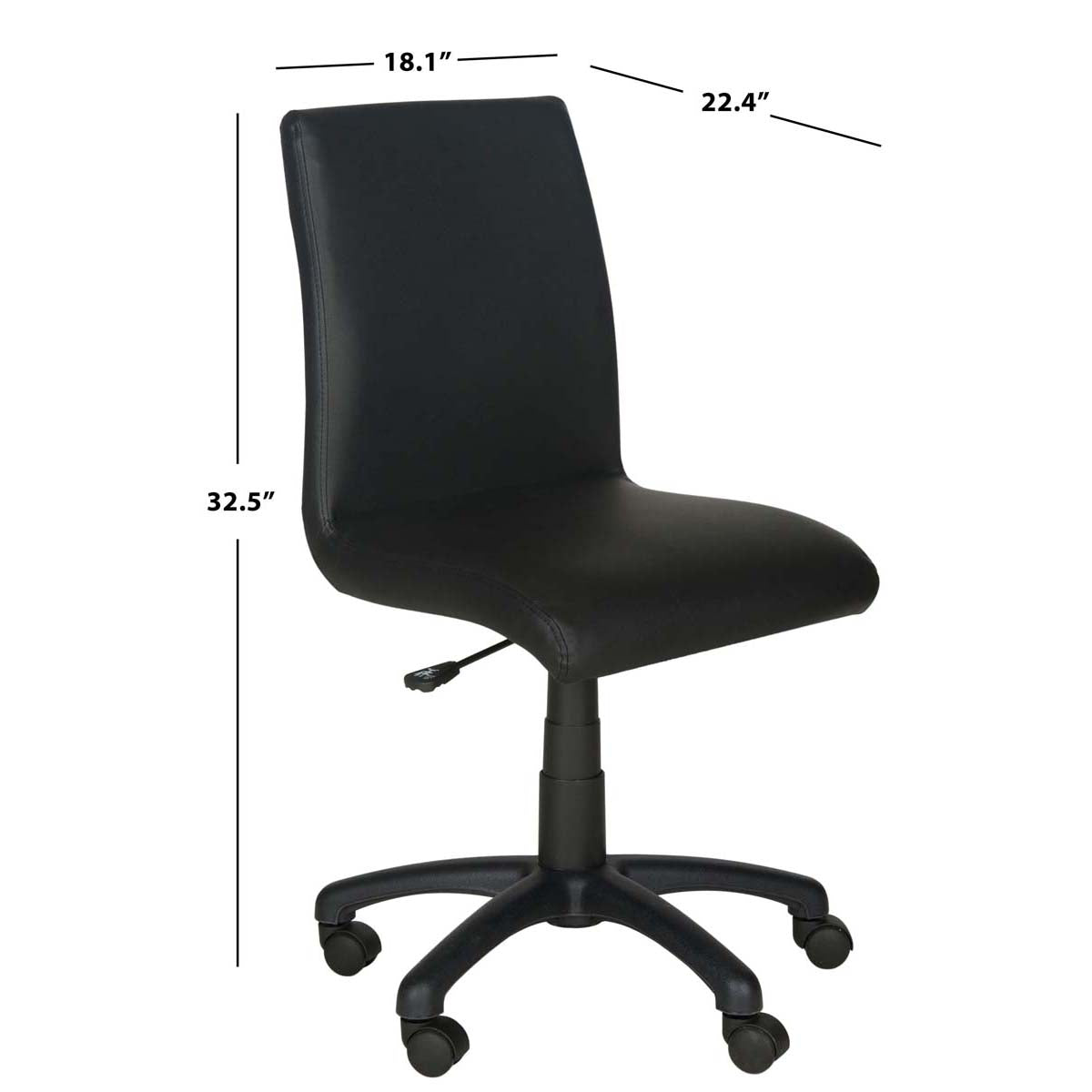 Hal Desk Chair | Safavieh - FOX8501 - Black