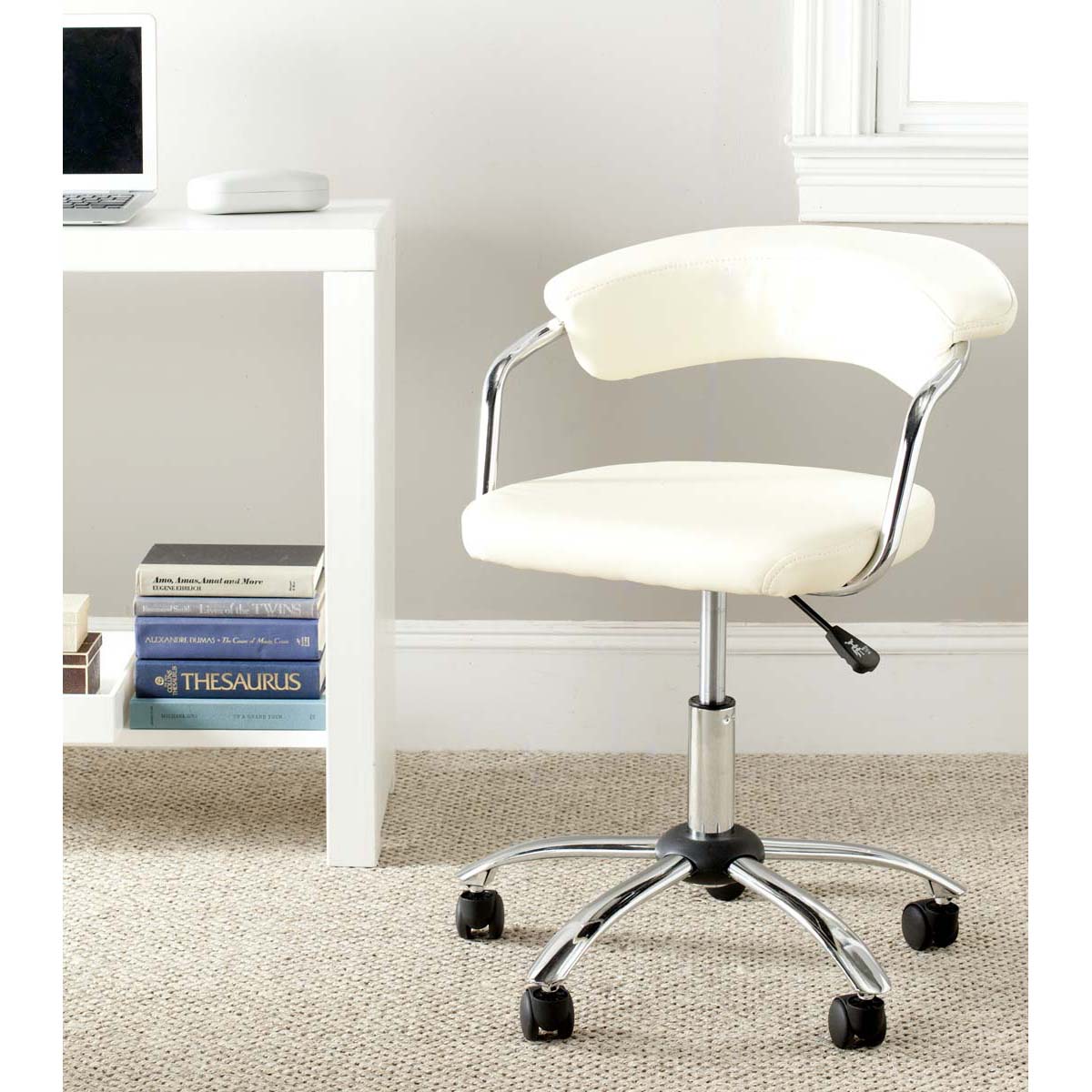 Pier Desk Chair | Safavieh - FOX8502 - Cream