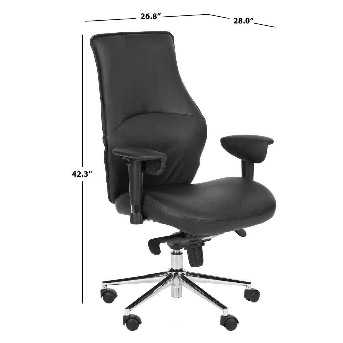 Irving Desk Chair | Safavieh - FOX8505 - Black