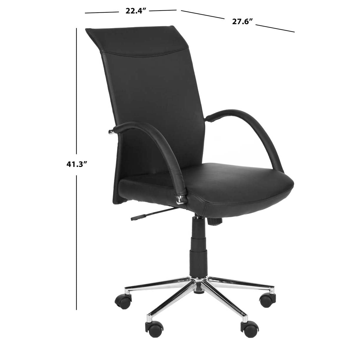 Dejana Desk Chair | Safavieh - FOX8506 - Black