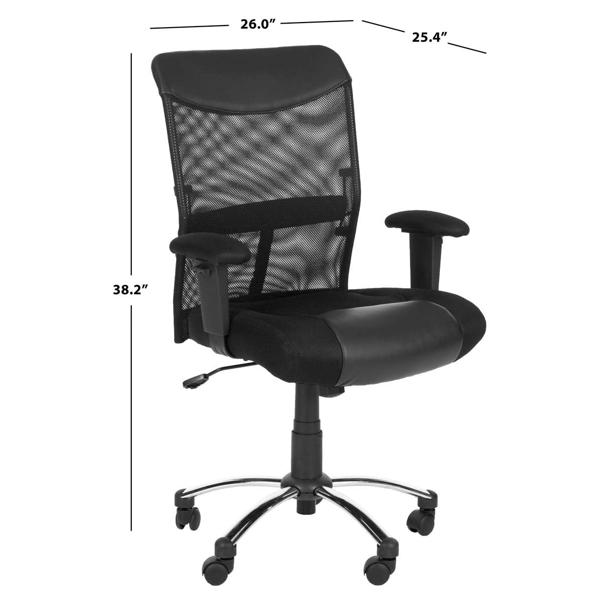 Bernard Desk Chair | Safavieh - FOX8508 - Black