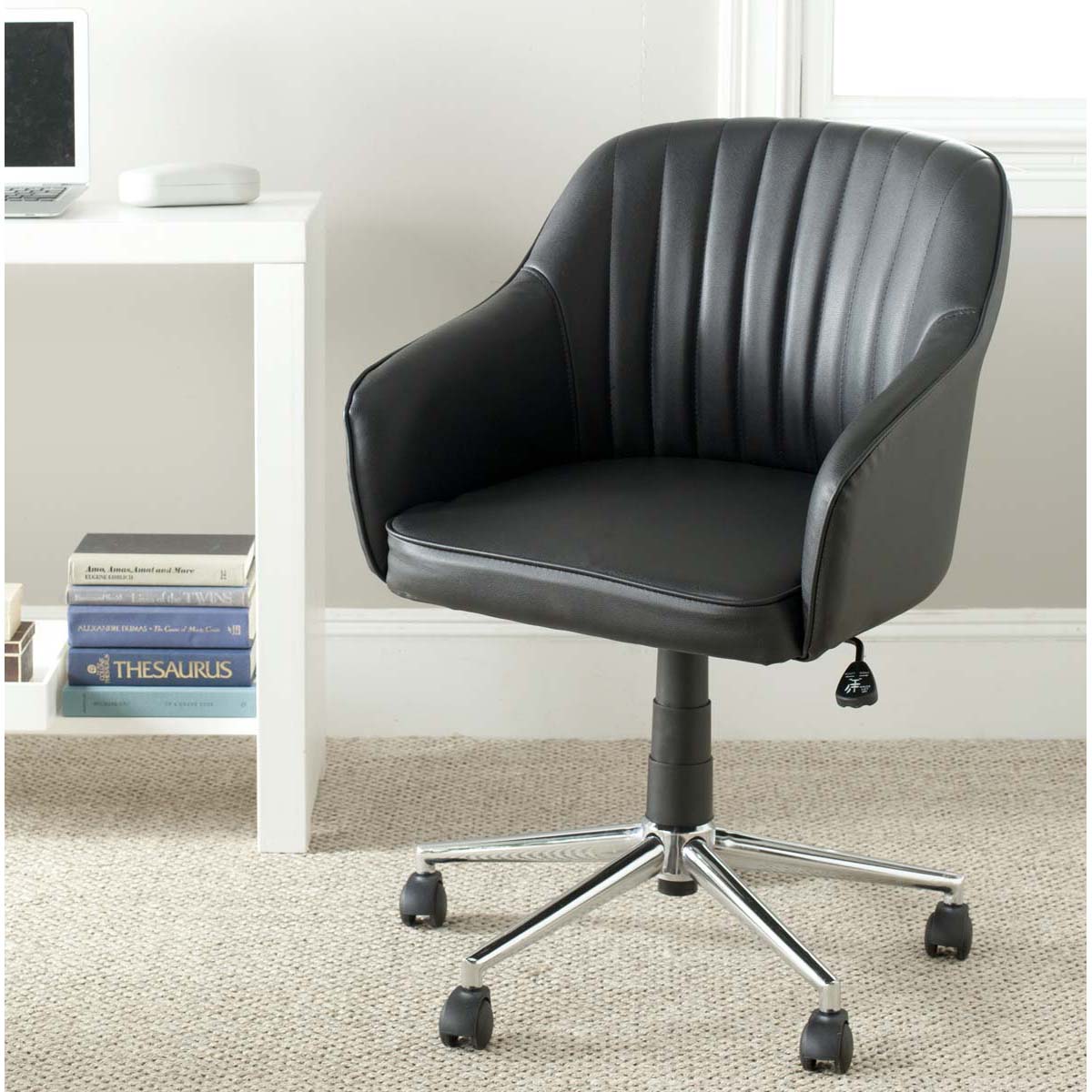 Hilda Desk Chair | Safavieh - FOX8509 - Black