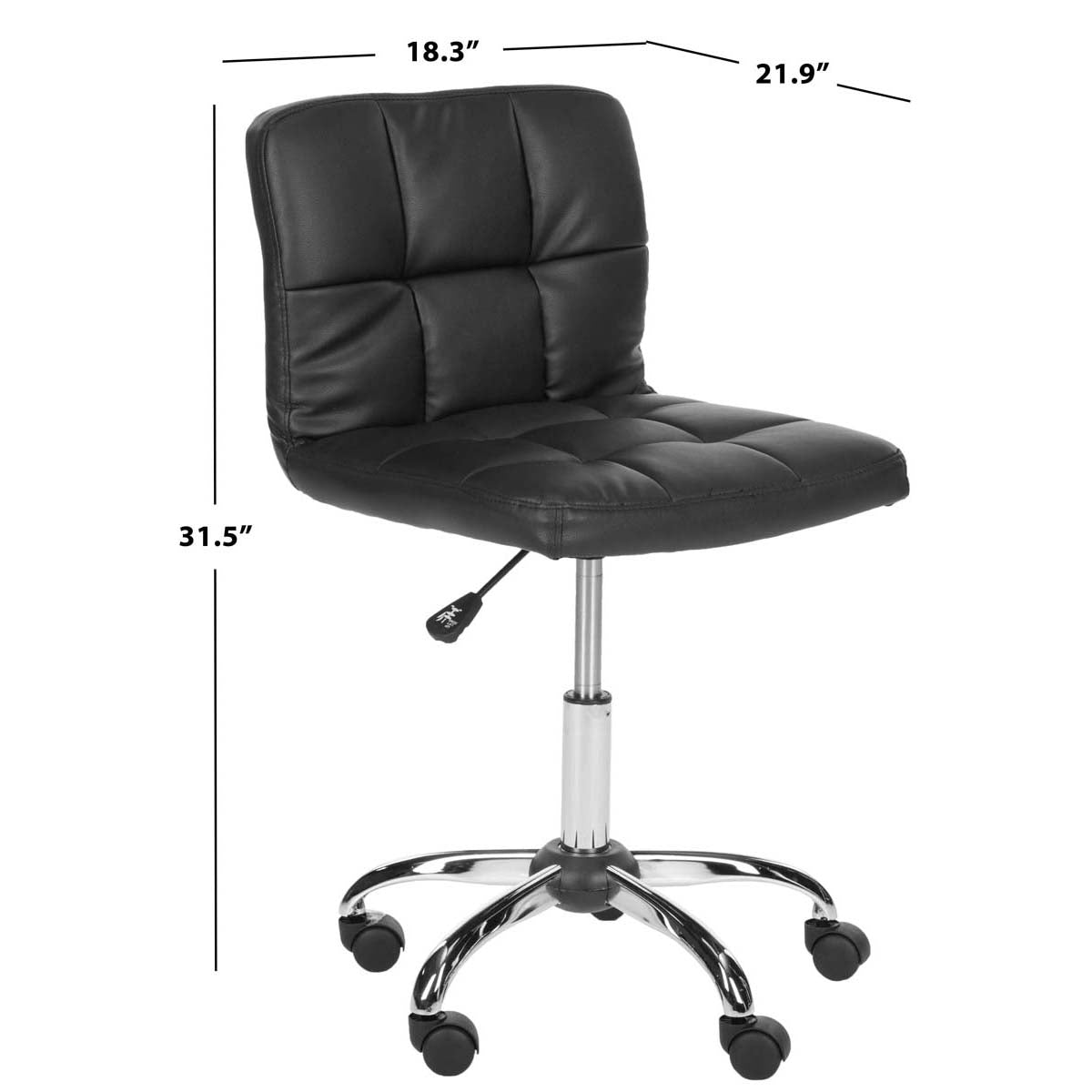 Brunner Desk Chair | Safavieh - FOX8510 - Black