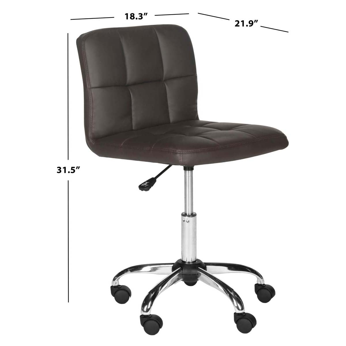 Brunner Desk Chair | Safavieh - FOX8510 - Brown