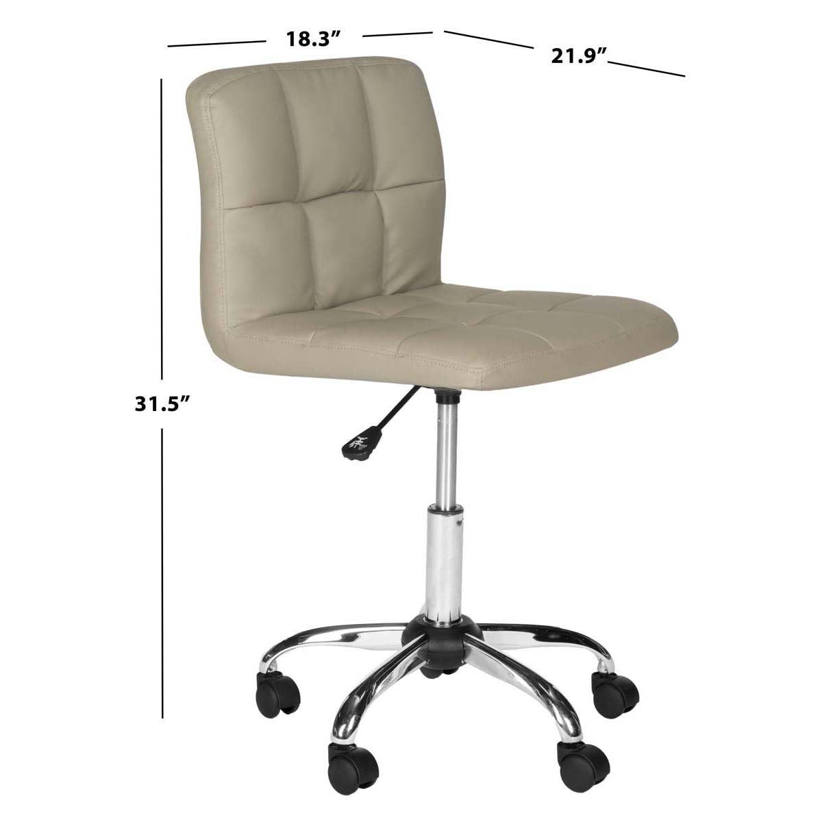 Brunner Desk Chair | Safavieh - FOX8510 - Grey