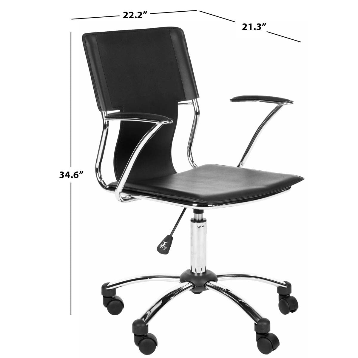 Kyler Desk Chair | Safavieh - FOX8511 - Black