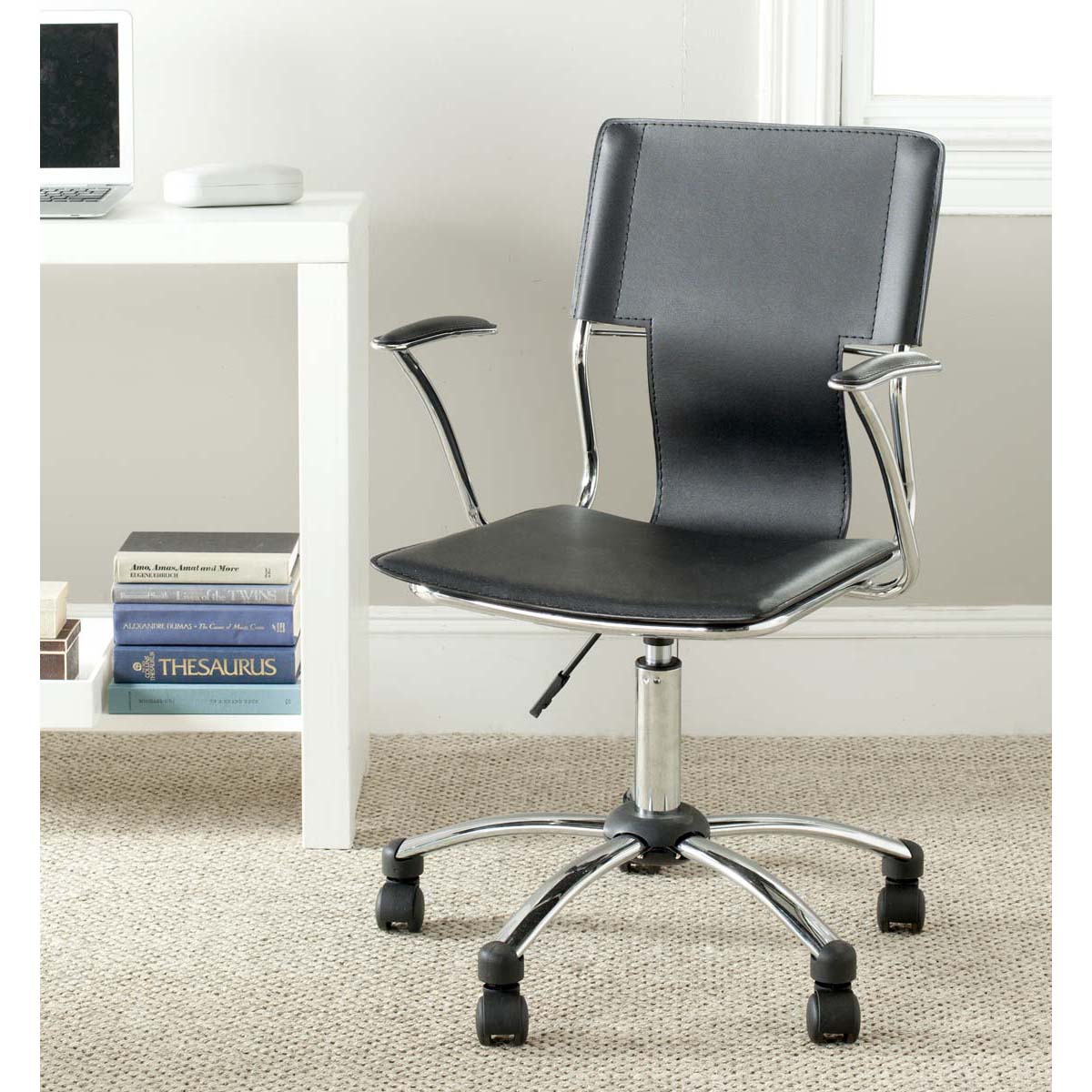 Kyler Desk Chair | Safavieh - FOX8511 - Black