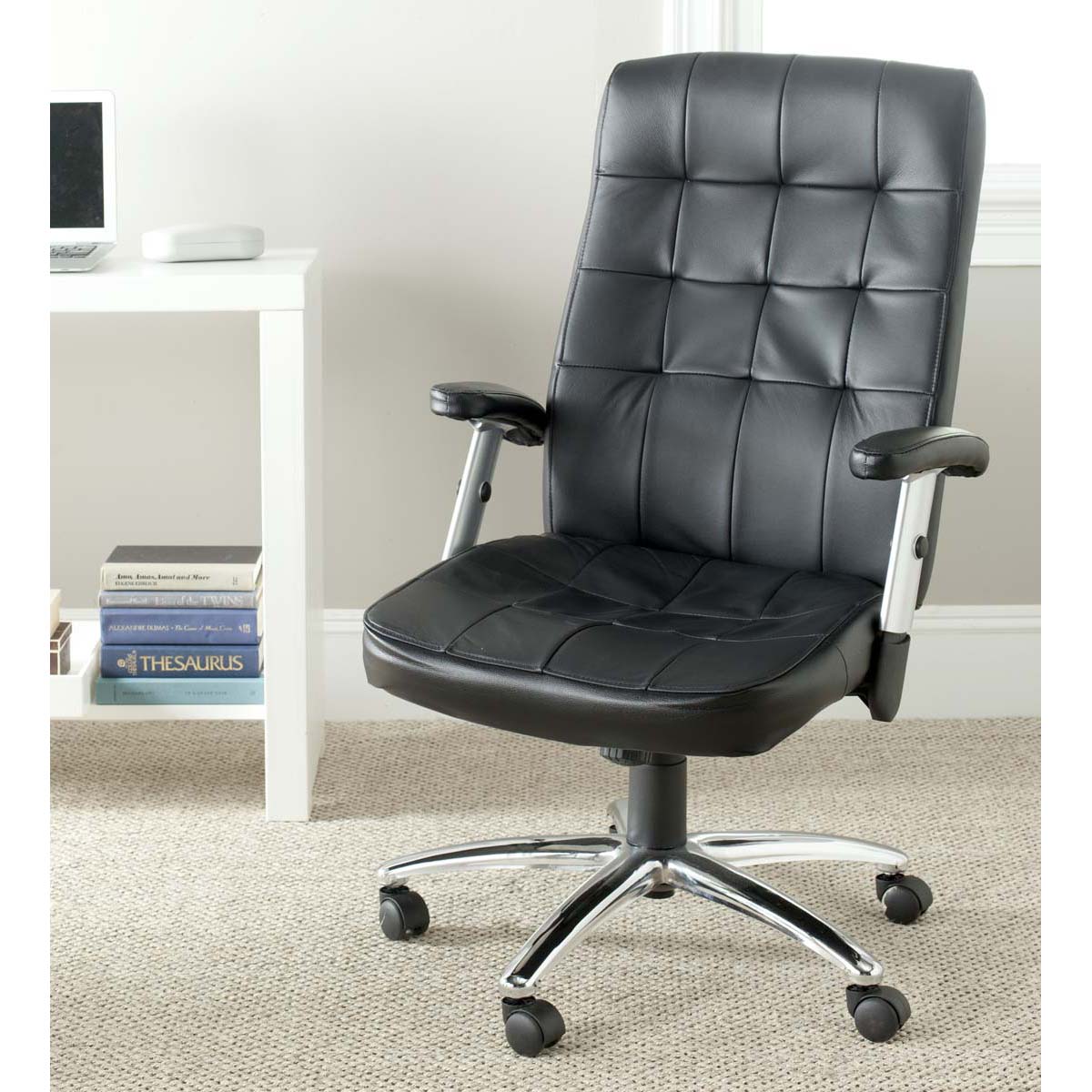 Olga Desk Chair | Safavieh - FOX8514 - Black