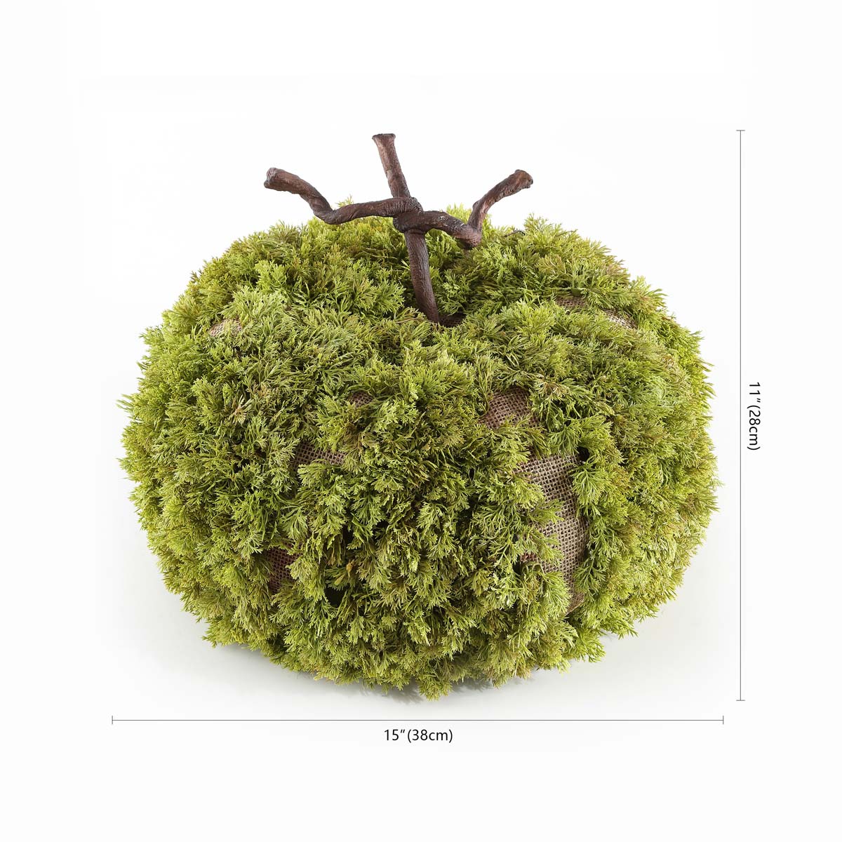 Faux 15 Inch Moss Pumpkin | Safavieh - FXP1068 - Green