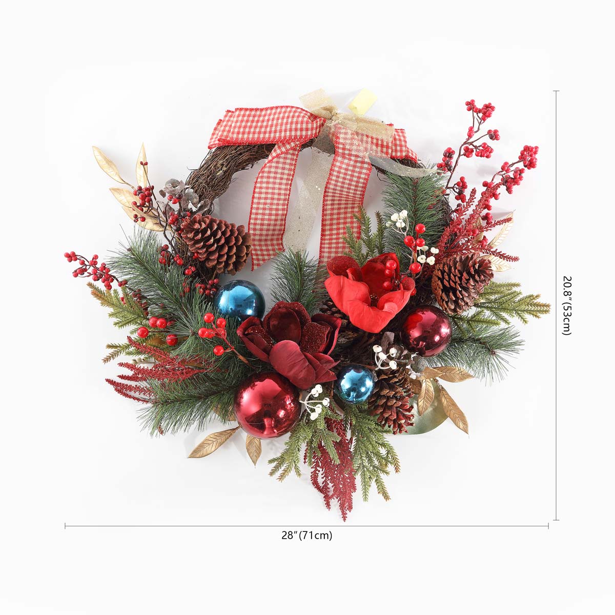 Faux 28 Magnolia Oval Wreath | Safavieh - FXP1089 - Multi