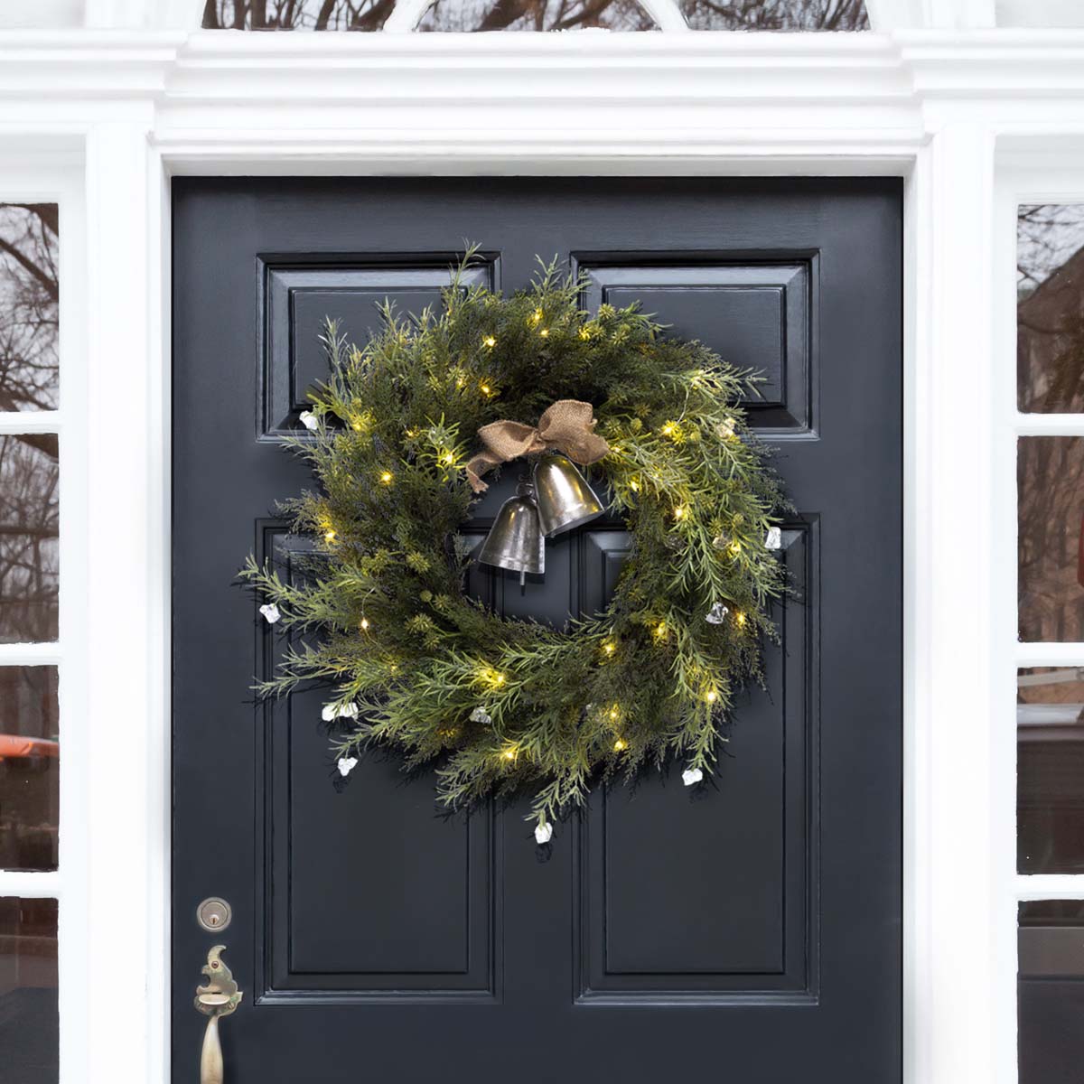 Faux 22 Pine Led Wreath | Safavieh - FXP1096 - Green