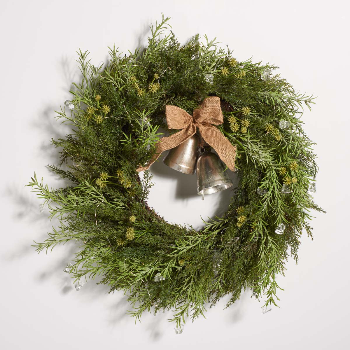 Faux 22 Pine Led Wreath | Safavieh - FXP1096 - Green