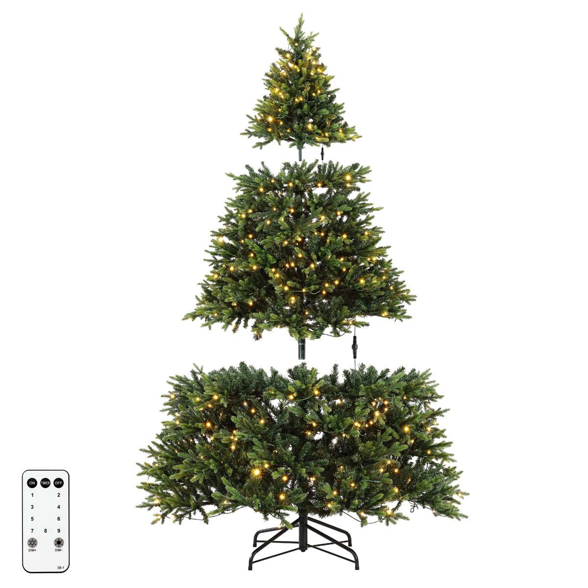 7.5 Ft Pre-Lit Artificial Christmas Tree | Safavieh - FXP2015 - Green