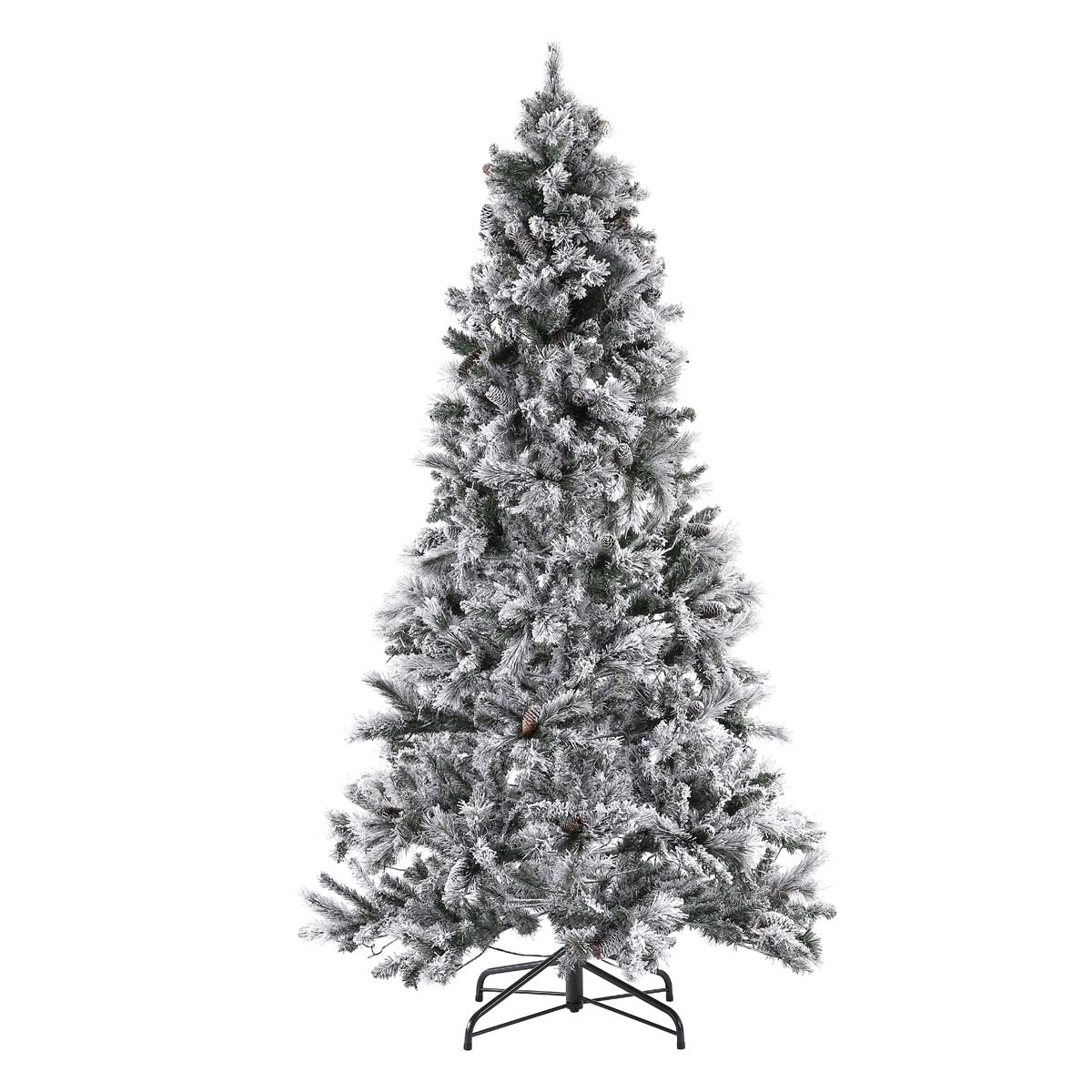 7.5 Ft Pre-Lit Artificial Christmas Tree | Safavieh - FXP2016 - White / Green