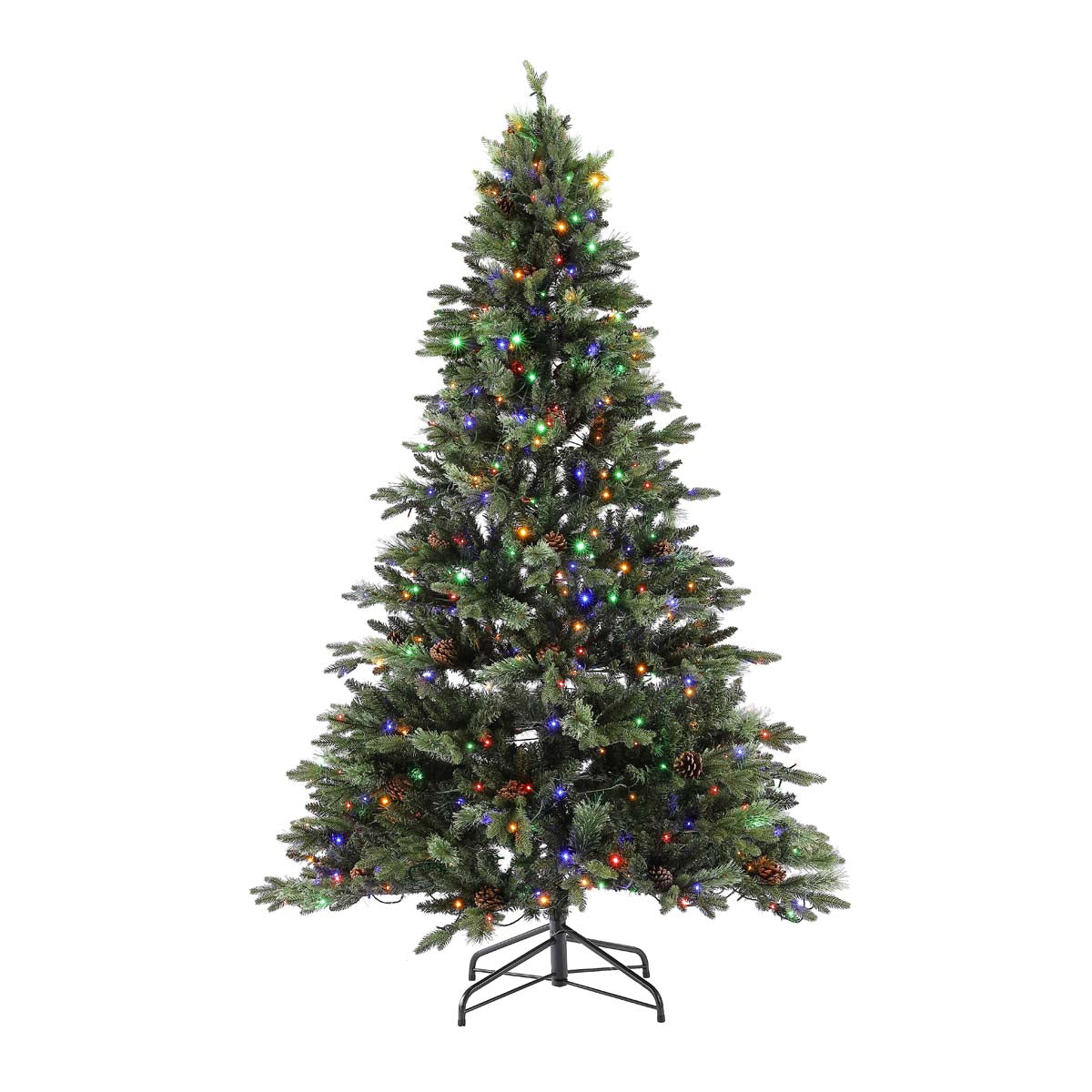 7.5 Ft Pre-Lit Artificial Christmas Tree | Safavieh - FXP2017 - Green