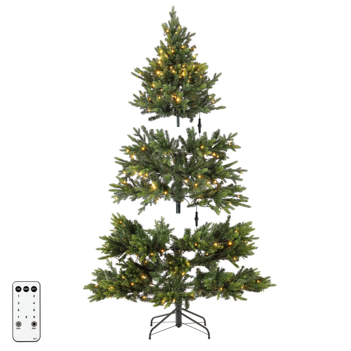 5.5 Ft Pre-Lit Artificial Christmas Tree | Safavieh - FXP2018 - Green