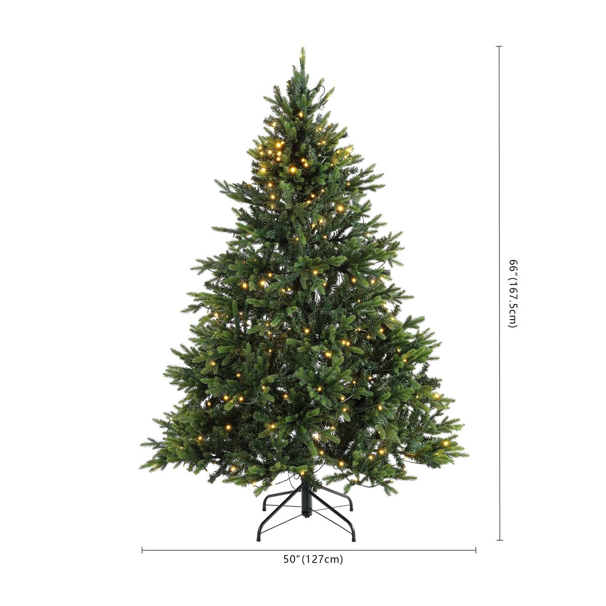 5.5 Ft Pre-Lit Artificial Christmas Tree | Safavieh - FXP2018 - Green