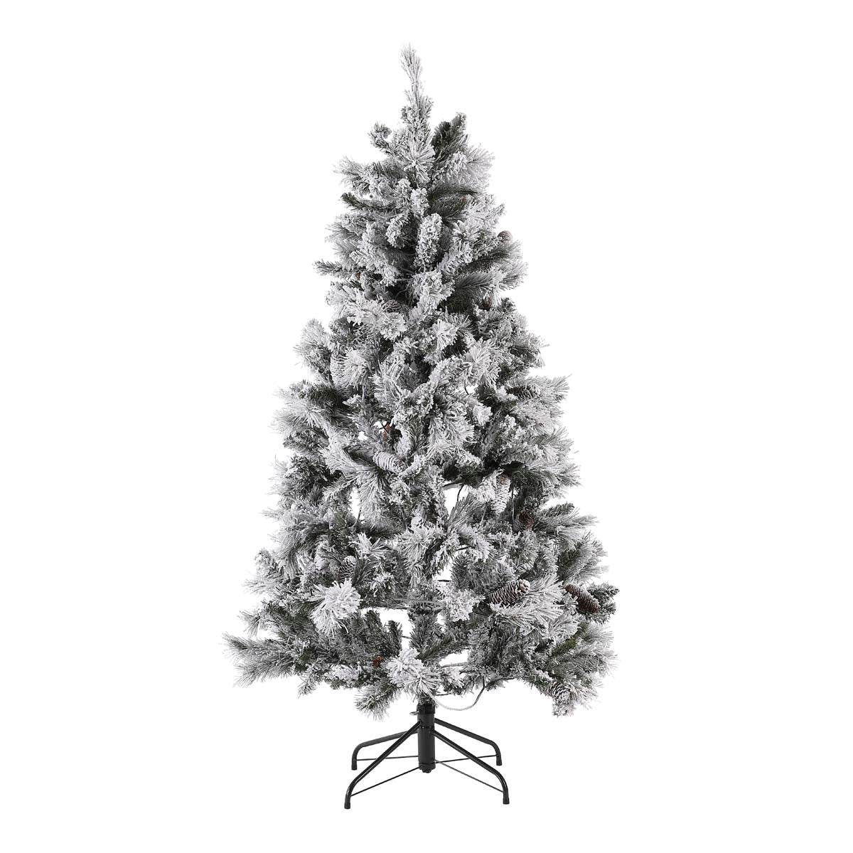 5.5 Ft Pre-Lit Artificial Christmas Tree | Safavieh - FXP2019 - White / Green