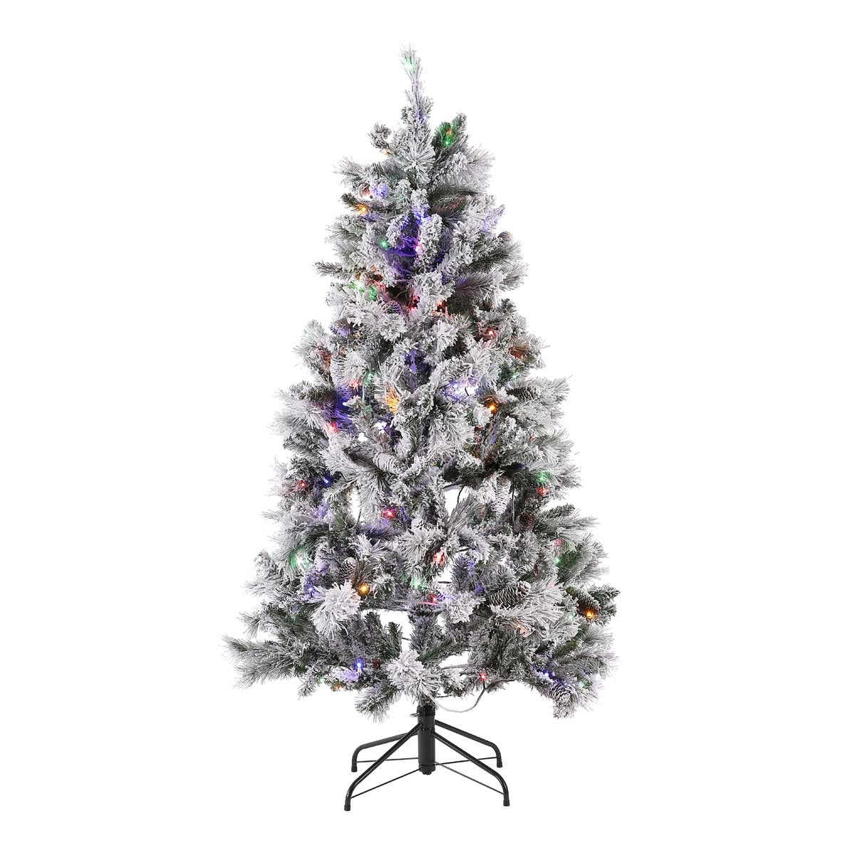 5.5 Ft Pre-Lit Artificial Christmas Tree | Safavieh - FXP2019 - White / Green