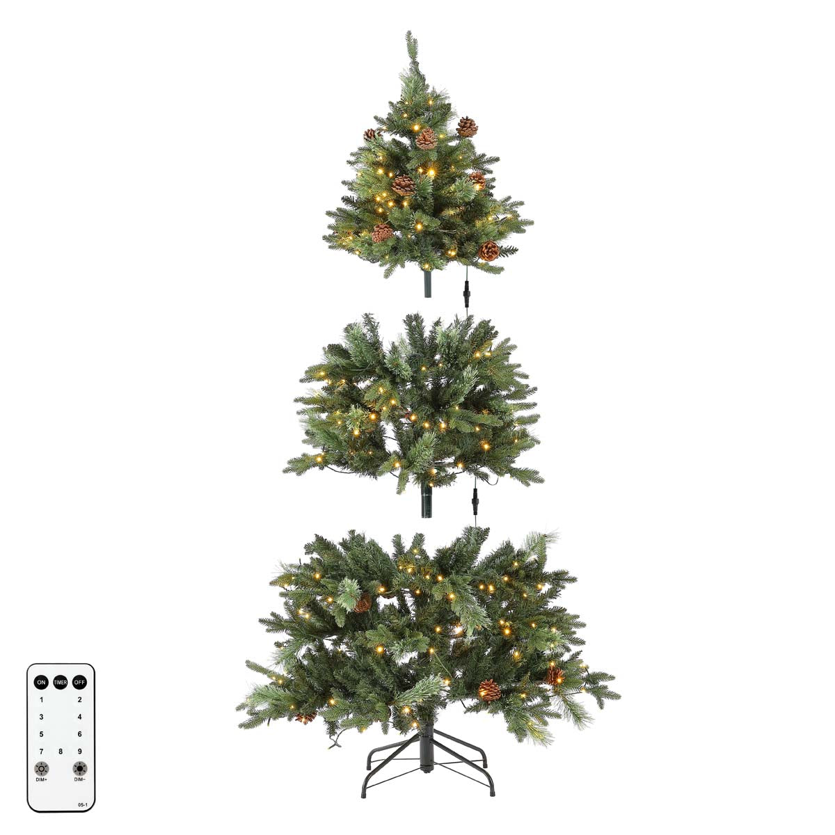 5.5 Ft Pre-Lit Artificial Christmas Tree | Safavieh - FXP2020 - Green